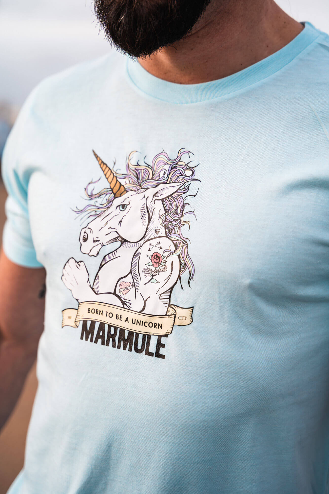 T-shirt Homme unicorn • Marmule Fabric